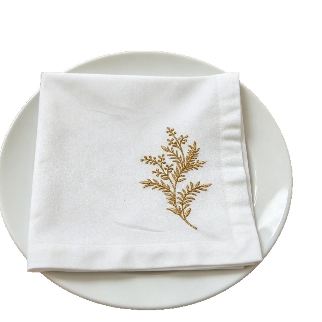 Linen Napkin Set - Cloth Napkins Cottom Linen, White, Set