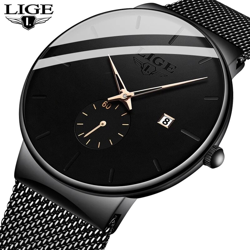Luxury Lifestyle Brand - LIGE Fashion Mens Watches Top Brand