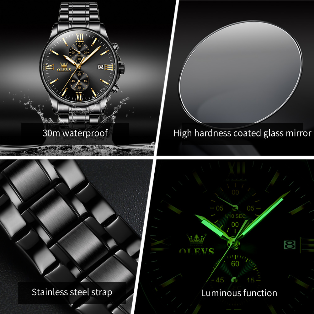 OLEVS 2886 Classic Black Quart - Luxury Lifestyle Brand recension och pris