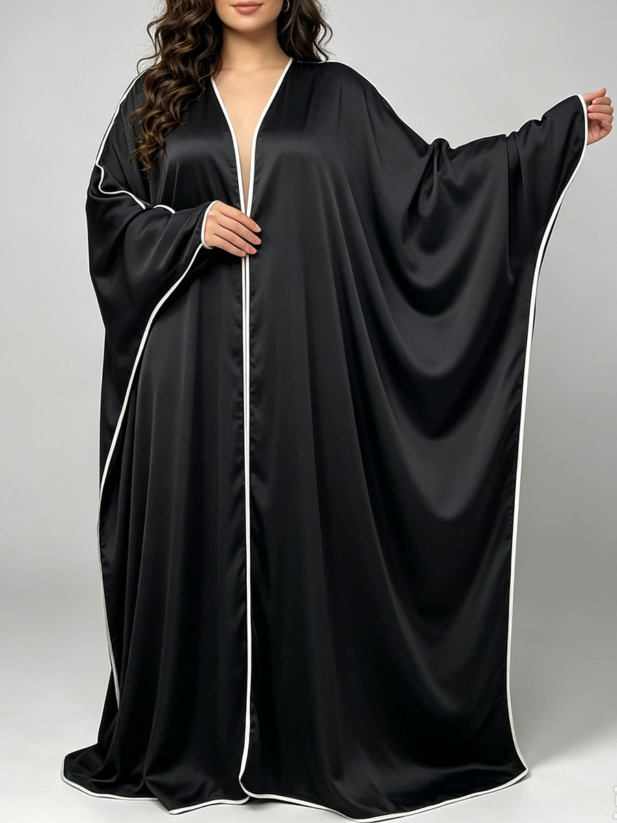 Elegant Satin Abaya Kimono for - Luxury Lifestyle Women recension och pris