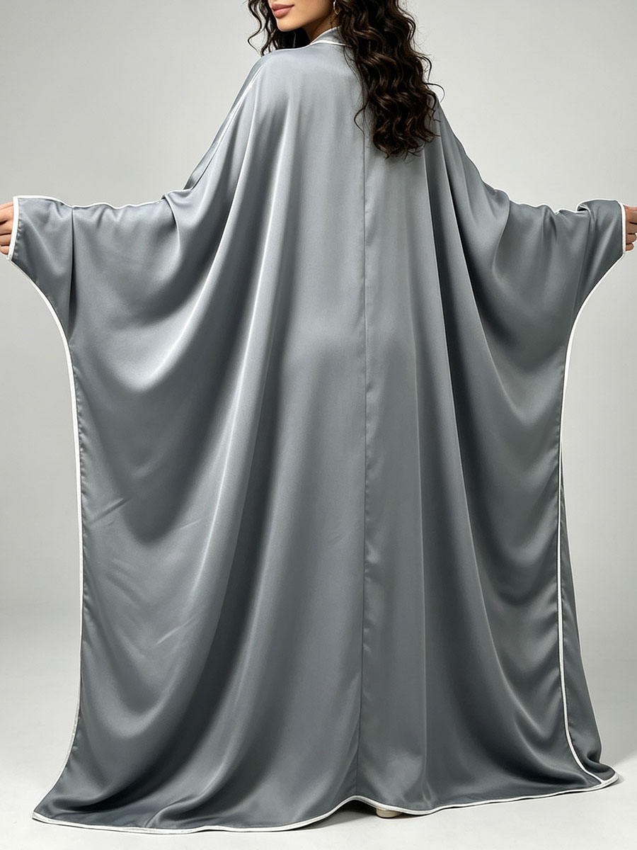 Elegant Satin Abaya Kimono for - Luxury Lifestyle Women recension och pris