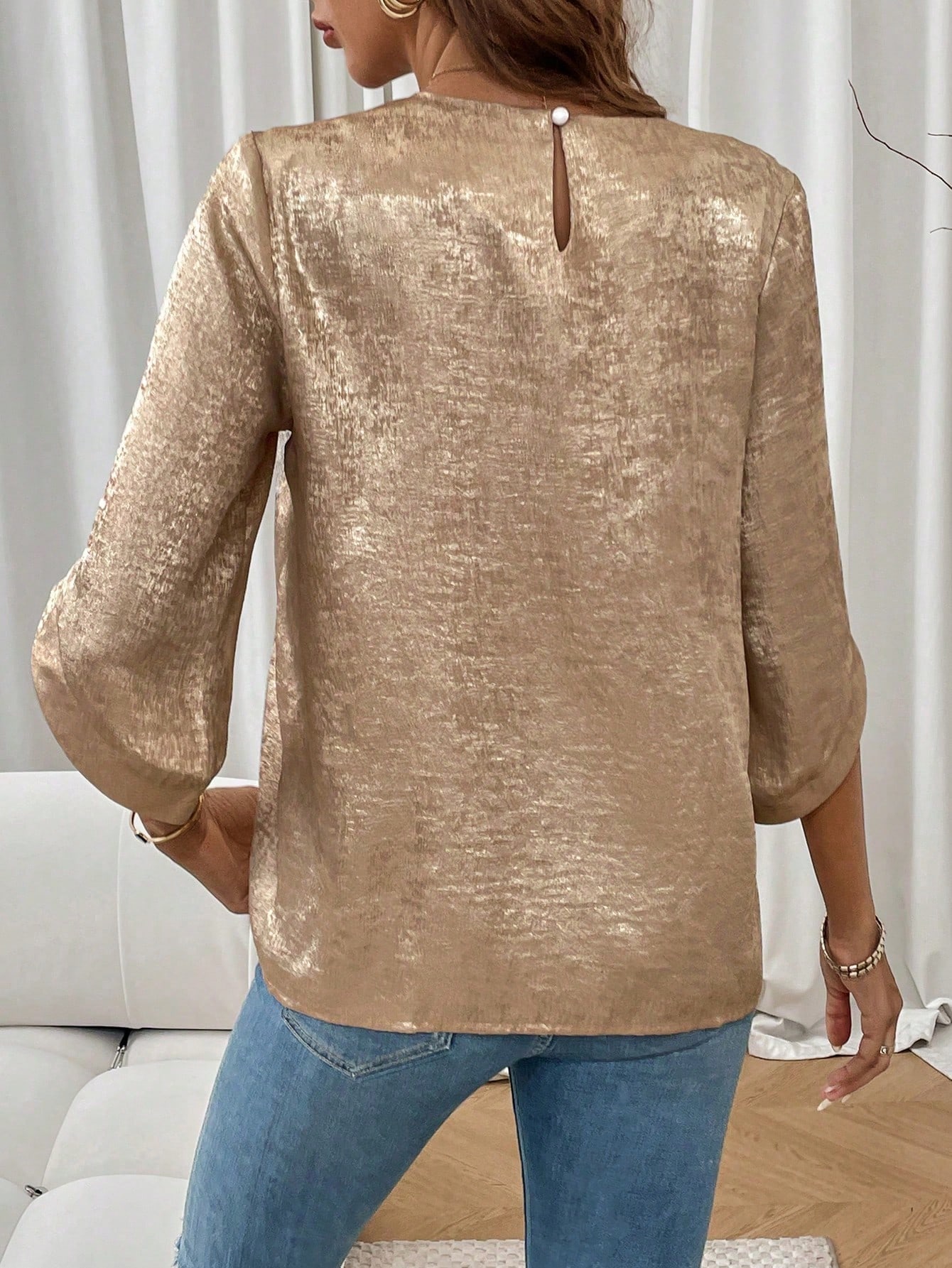 Womens Solid Color Metallic Sh - Luxury Lifestyle Women recension och pris
