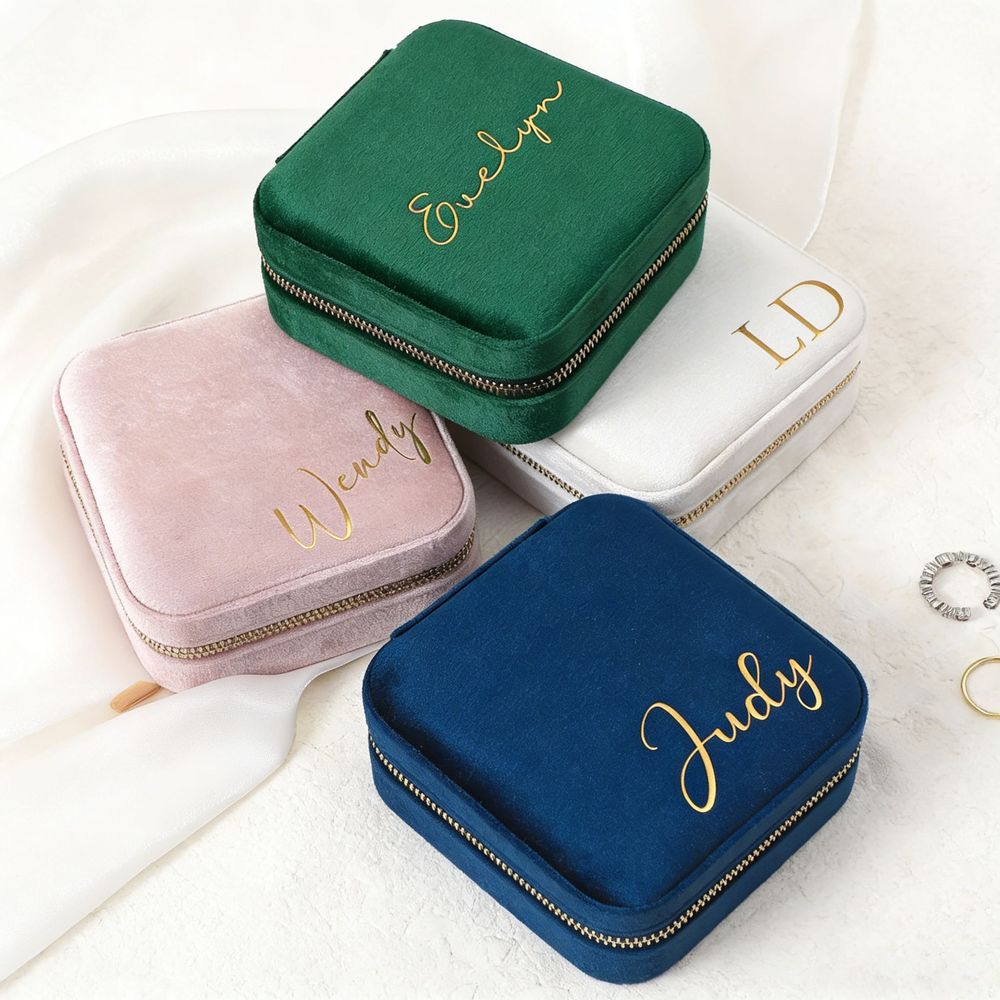 Personalized Jewelry Box Velve - Velvet Jewelry Box recension och pris