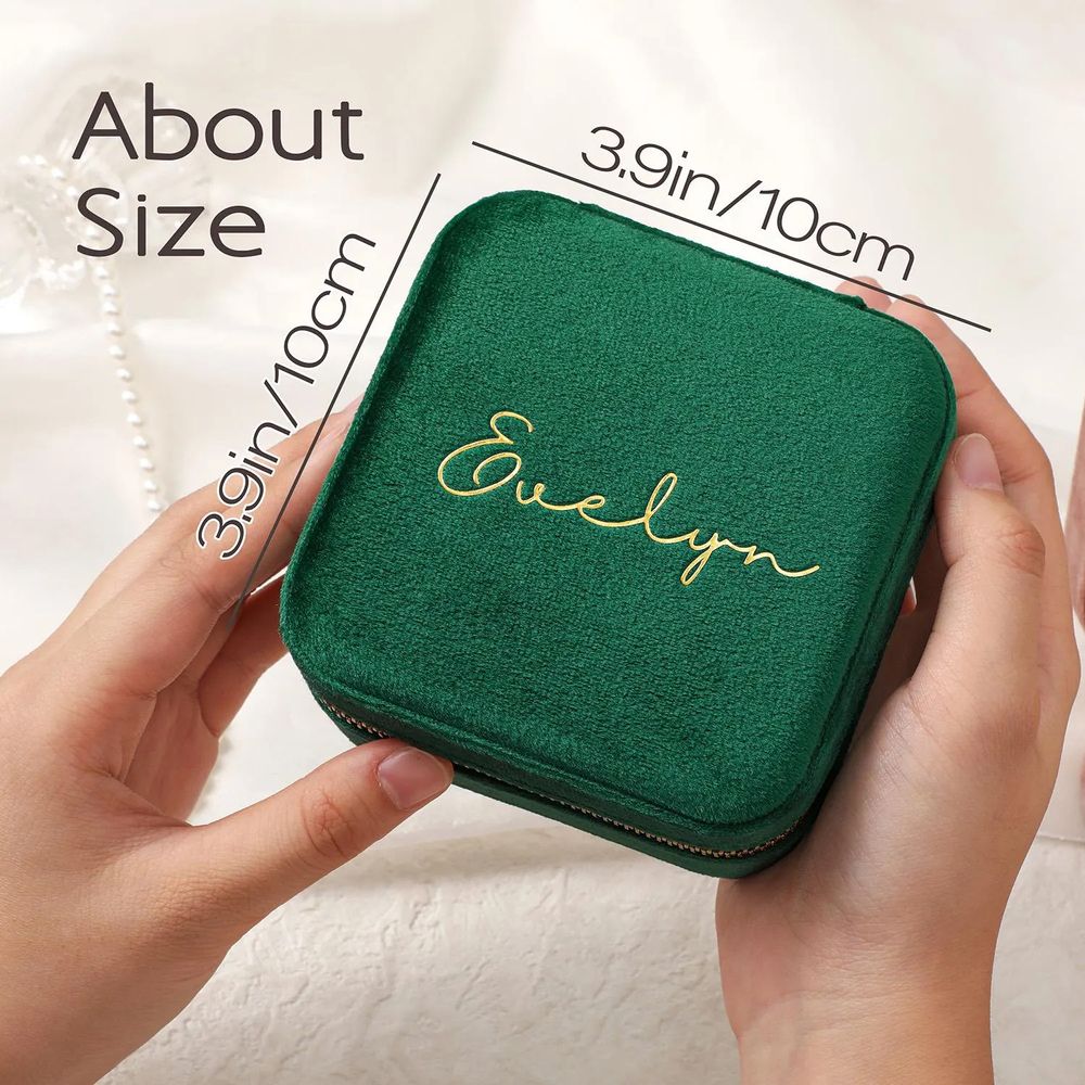 Personalized Jewelry Box Velve - Velvet Jewelry Box recension och pris