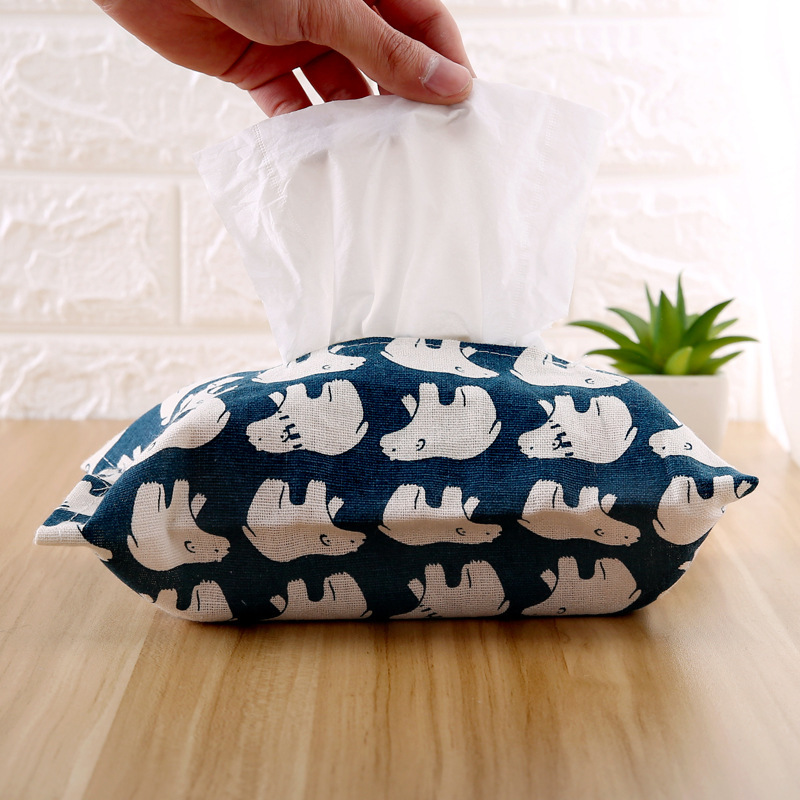 Cotton linen Tissue Box Car Ti - Linen Napkin Set recension och pris