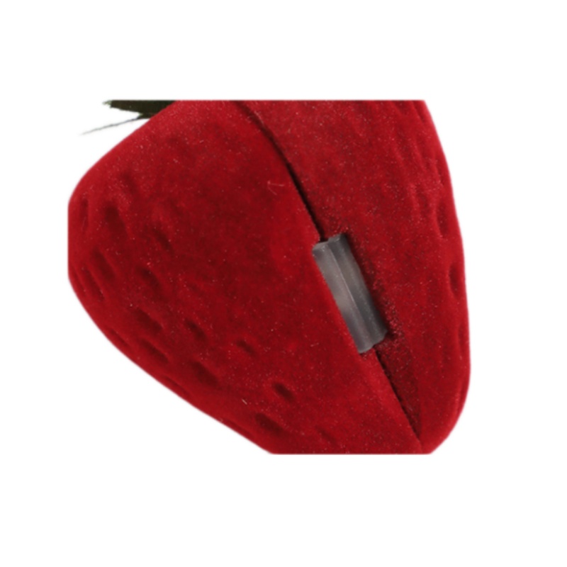 Cute Strawberry Ring Box Straw - Velvet Jewelry Box recension och pris
