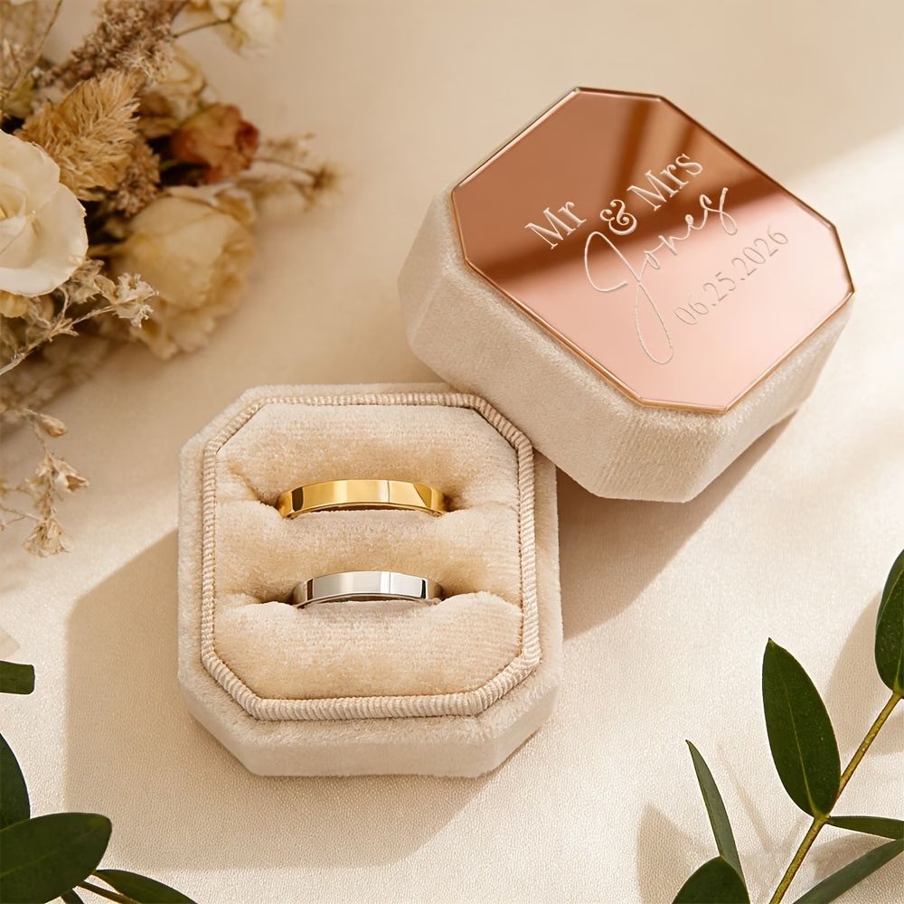 Personalized Octagon Velvet Ri - Velvet Jewelry Box recension och pris