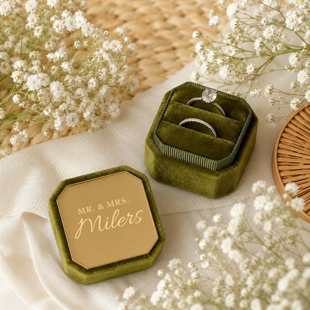 Personalized Octagon Velvet Ri - Velvet Jewelry Box recension och pris