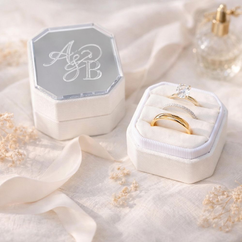 Personalized Octagon Velvet Ri - Velvet Jewelry Box recension och pris