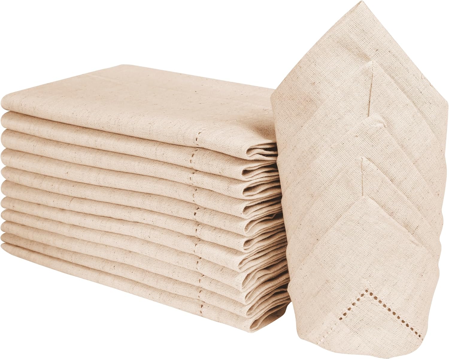 1/5/10pcs Hemstitched Linen Kh - Linen Napkin Set recension och pris