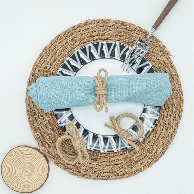 IALJ-12Pcs Linen Braided Bows  - Linen Napkin Set recension och pris
