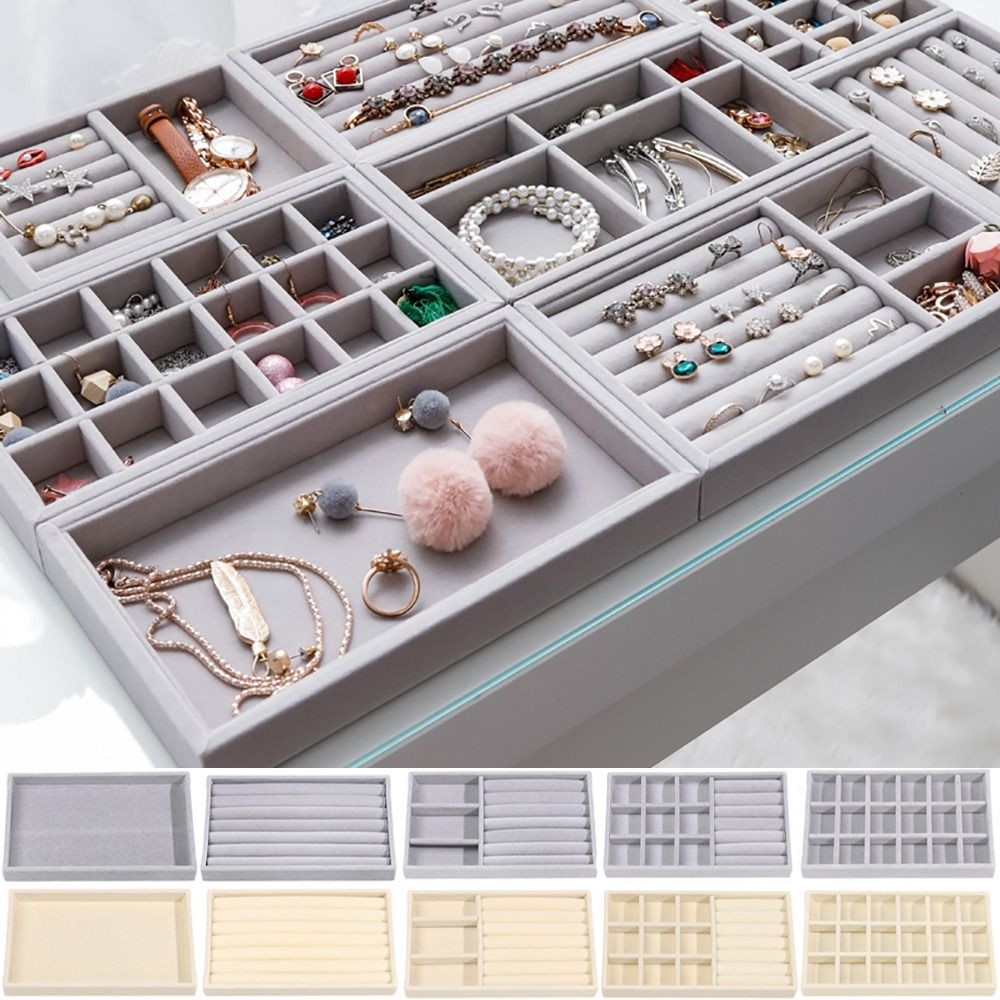 Organizer Box Stackable Velvet - Velvet Jewelry Box recension och pris