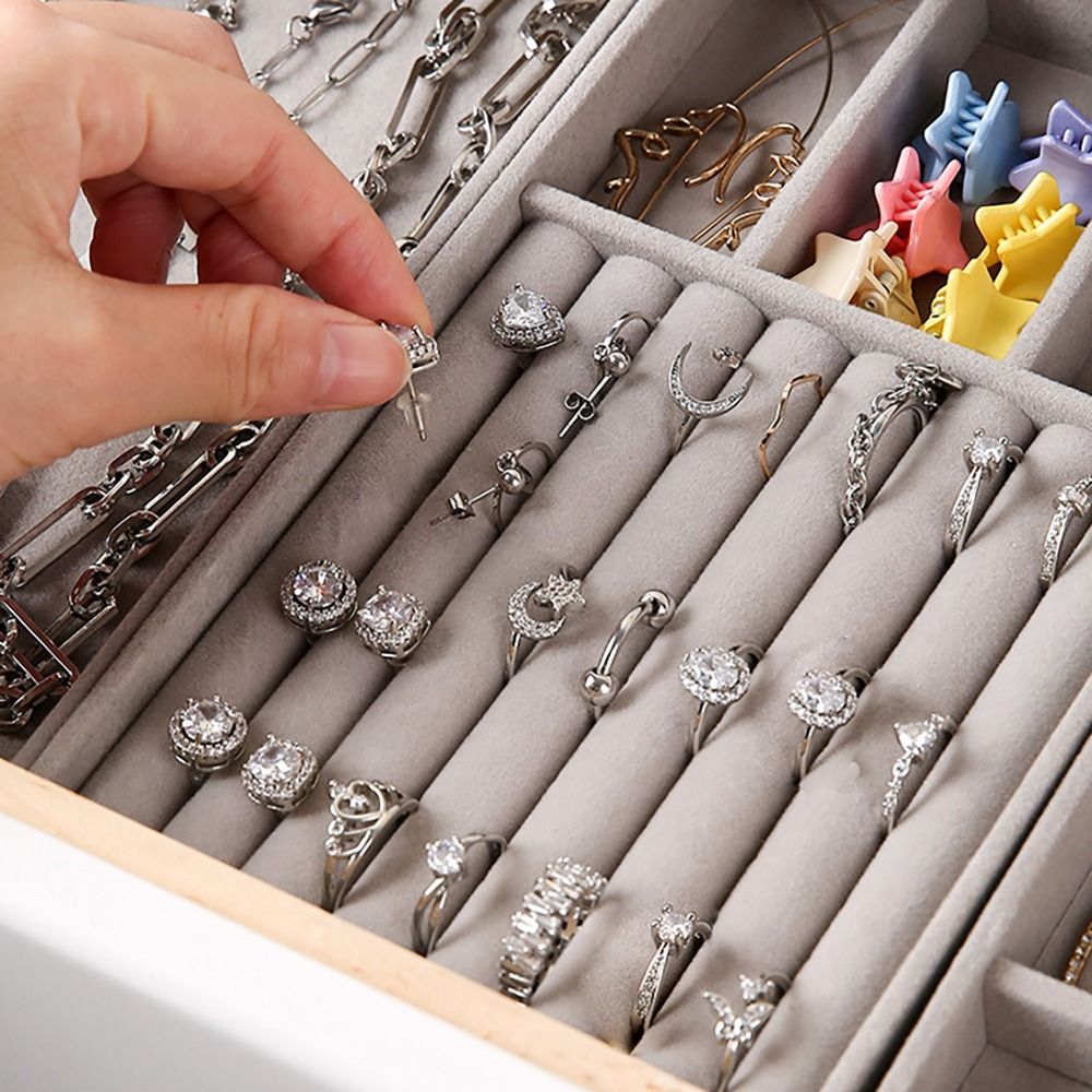 Organizer Box Stackable Velvet - Velvet Jewelry Box recension och pris