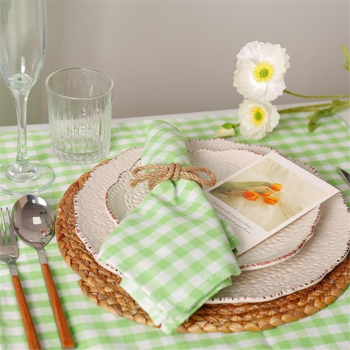 12pcs Linen Braided Bows Napki - Linen Napkin Set recension och pris