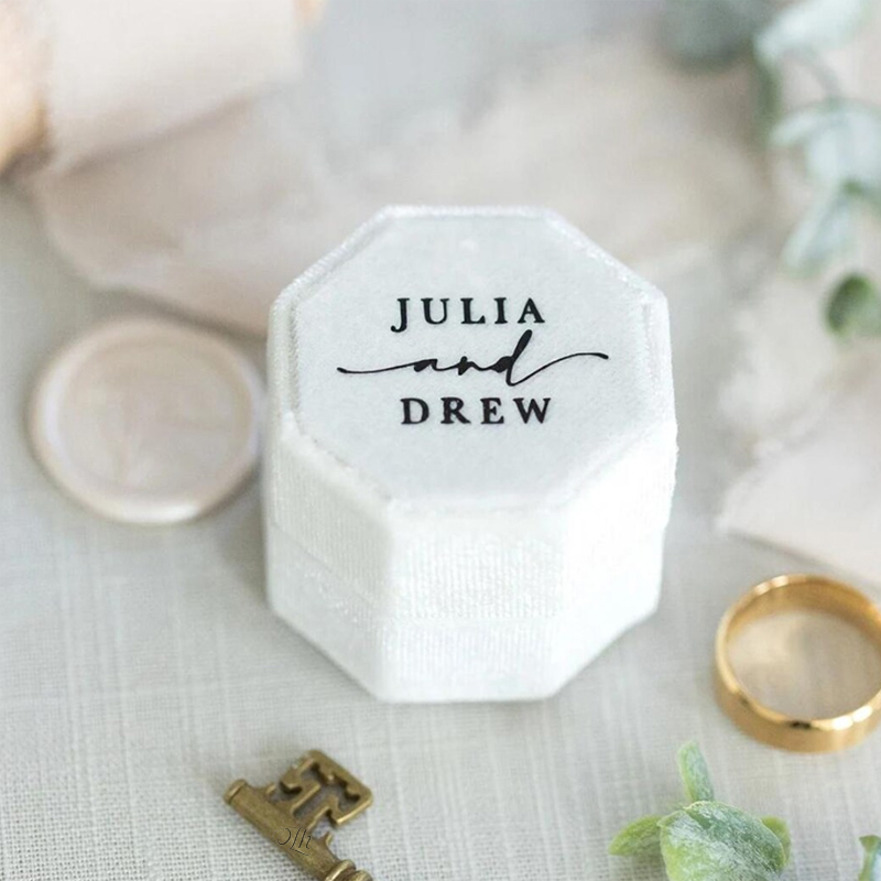 Custom Wedding Rings Box One T - Velvet Jewelry Box recension och pris